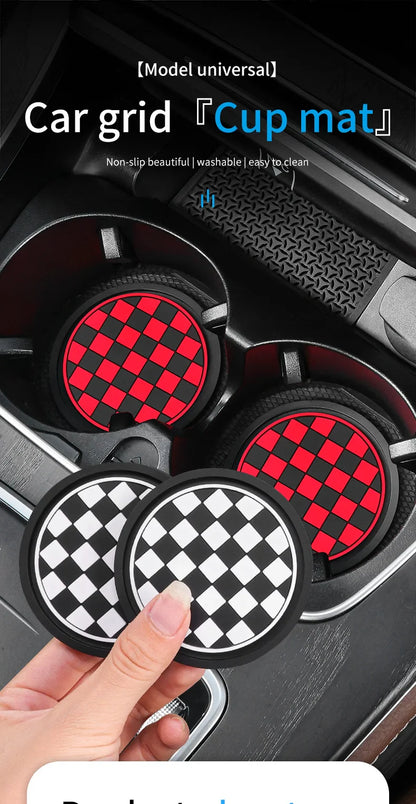 2pcs Car Cup Holder Anti-Slip Coasters — Premium PVC Universal Fit, Interior Accessories for Most Vehicles