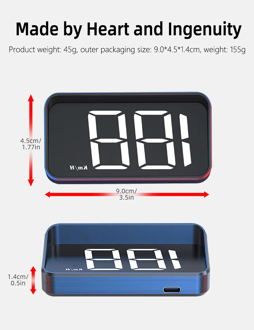 Car Head-Up Display M2 – HD GPS Speedometer, Digital Speed KMH Projector for All Cars, Auto Electronics Accessories