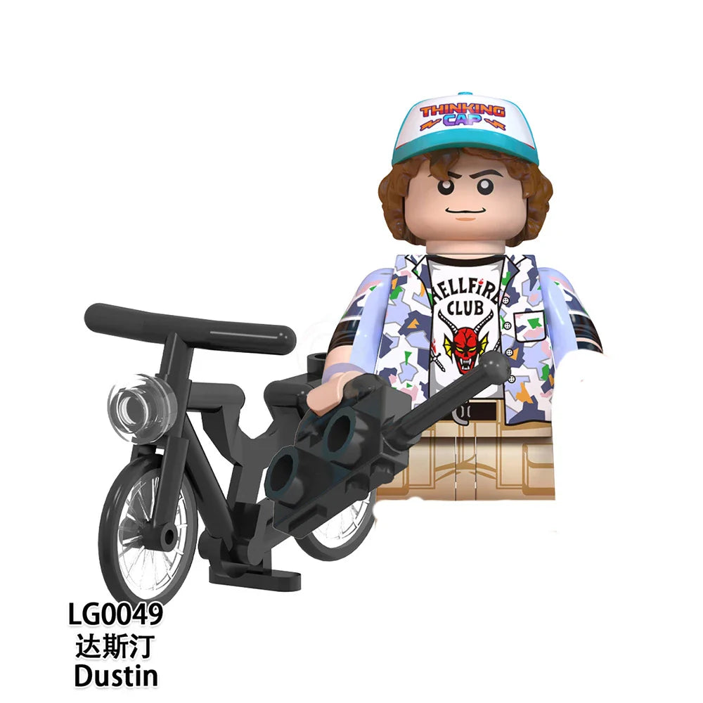 The Terrible Movie Upside-Down Model Building Block Set – Dustin, Mike, Lucas & Eleven Action Figures Toy for Kids