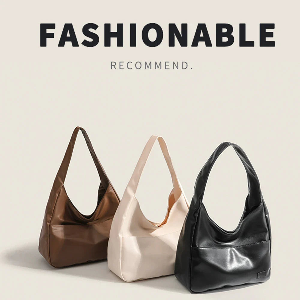 Fashionable Minimalist Retro Shoulder Bag – Casual Commuting Handbag, Large Capacity Tote Bag