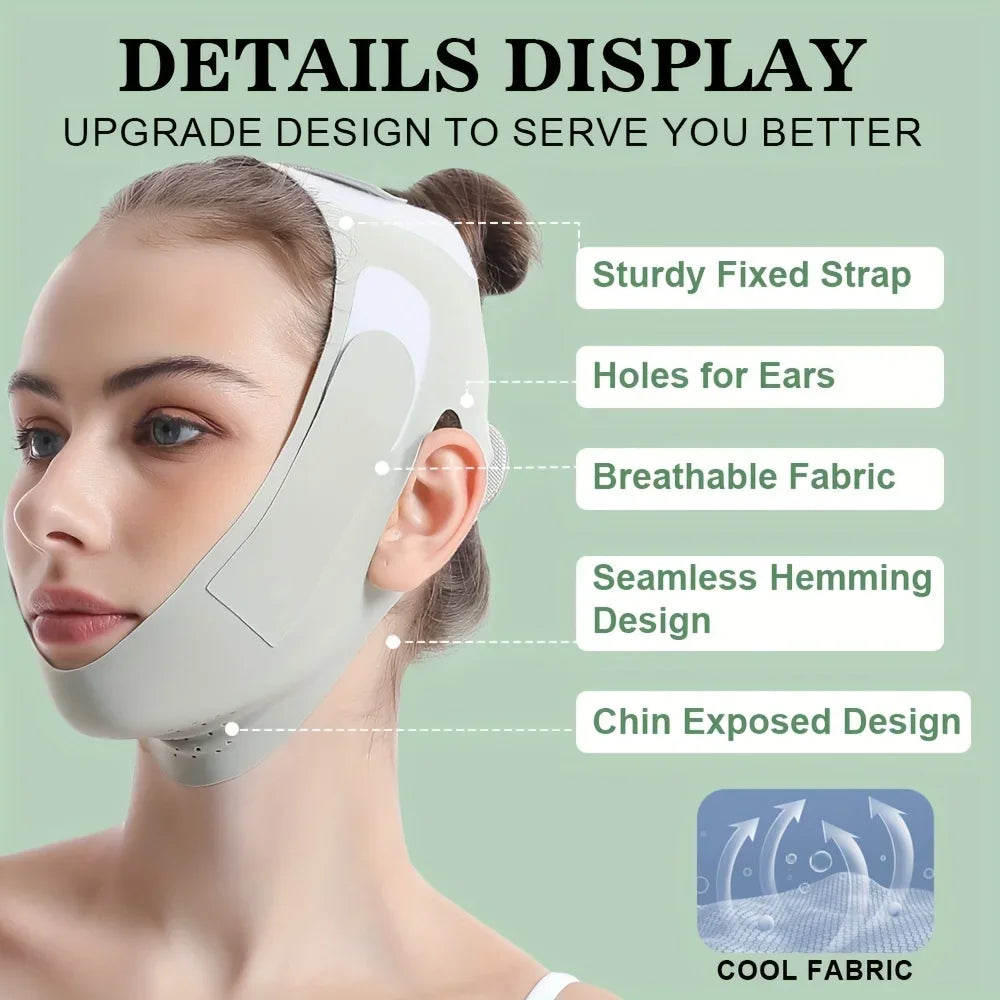 Reusable V-Line Face Slimming Band — Chin & Cheek Lift Facial Massage Strap for Women, Skin Care & Beauty Tool