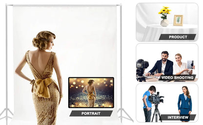 2x3M Photography Backdrop – Photo Booth & Video Background Screen Curtain for Photoshoots & Parties