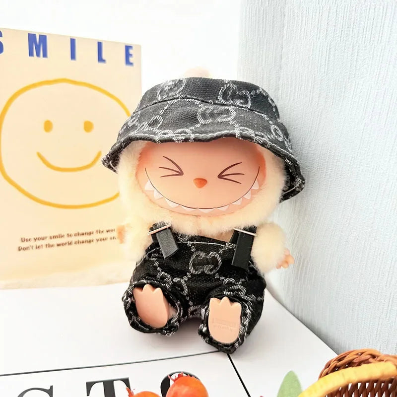 Anime Labubu Doll Clothes – Fashion Overalls for Labubu Idol V1/V2 Plush Dolls, 15cm/17cm Universal Accessories