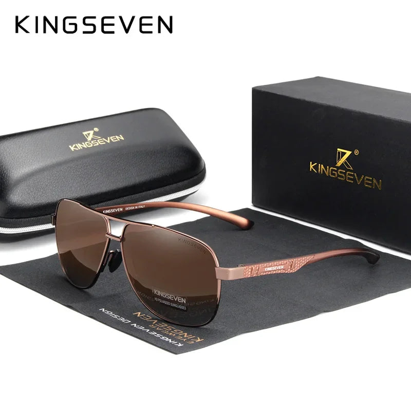 KINGSEVEN Polarized Pilot Sunglasses – UV400 HD Lens Aluminum Frame Photochromic Night Vision Eyewear for Men & Women