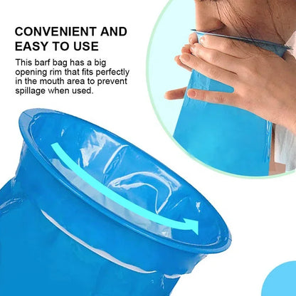 1000ML Disposable Vomit Bag – Portable Travel Emergency Nausea & Motion Sickness Bags for Car, Airplane, Pregnancy & Outdoor Use, Unisex Cleaning Bag