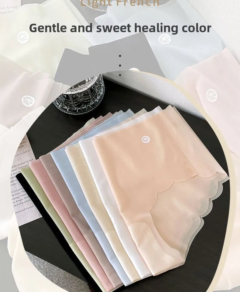 6-Pack Women’s Seamless Ice Silk Underwear – 3D Shaping Peach Butt Invisible No-Show Panties for Yoga & Daily Wear