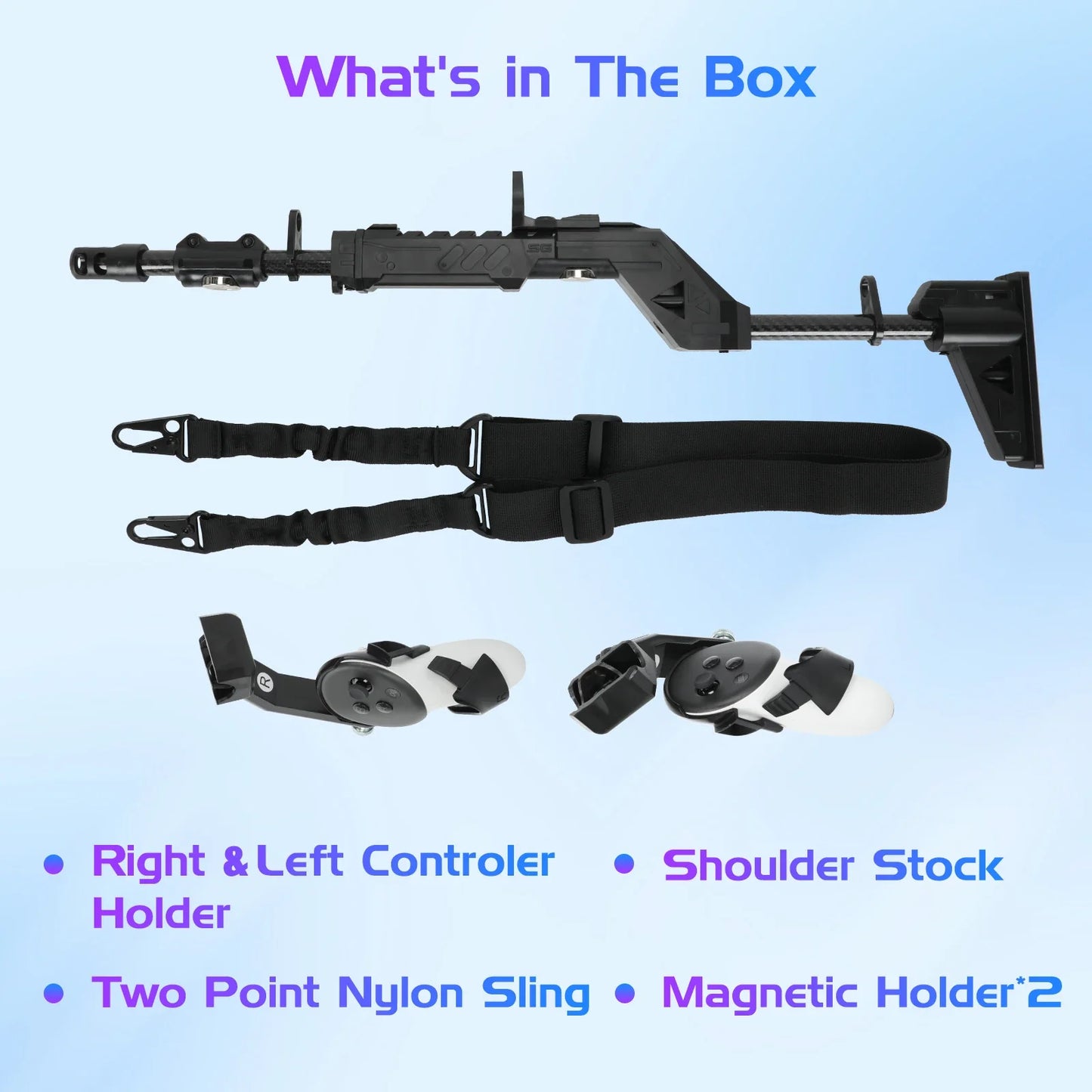 Grip Holster for Meta Quest 3/3S – VR Gaming Pistol Accessory, Personalized Quest 3S Controller Holder