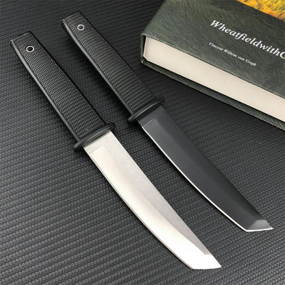 CS KOBUN Tactical Fixed Blade Knife – 8Cr13Mov Tanto Blade for Outdoor, Survival, Hunting & Self-Defense