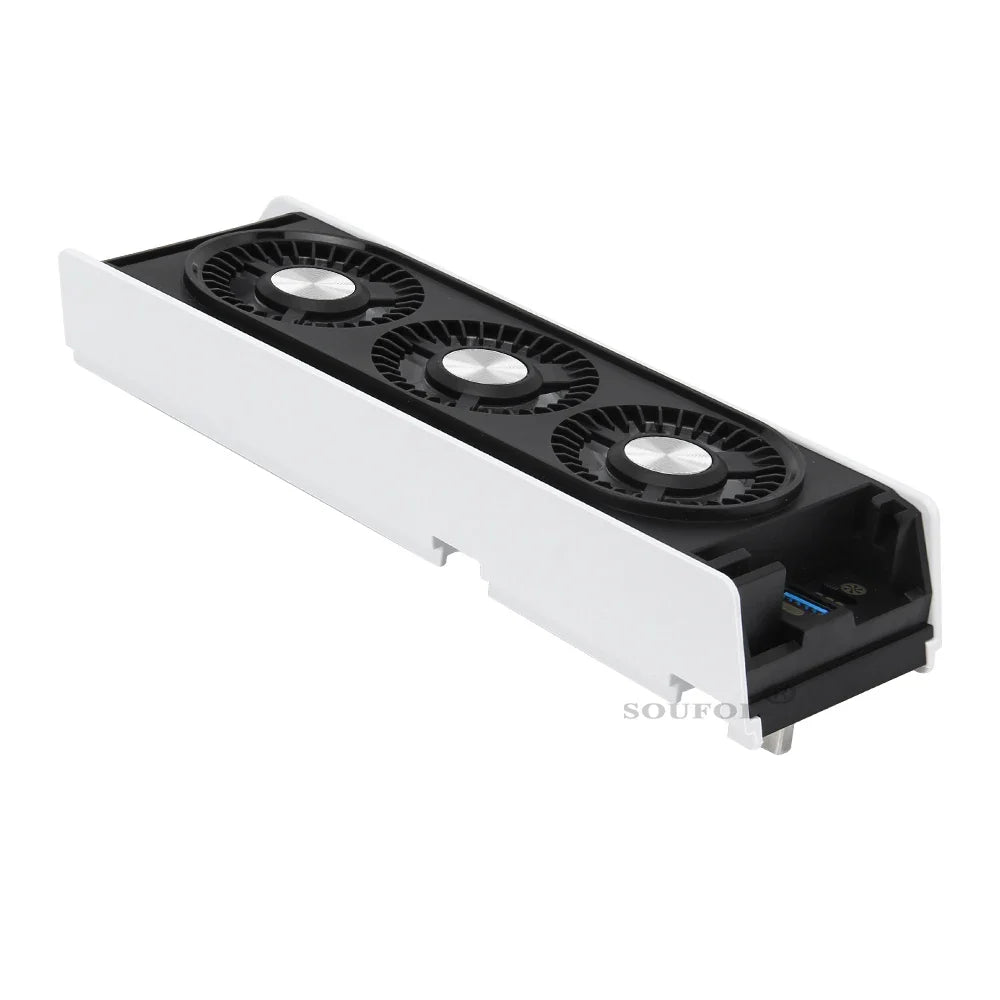 Upgraded PS5 Cooling Fan – Quiet USB 3.0 Hub with LED Light for Disc & Digital Edition Console Accessories
