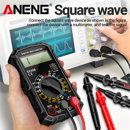 ANENG SZ308 Digital Multimeter – 1999 Count, High-Precision AC/DC Voltage, Current & Resistance Test Tool