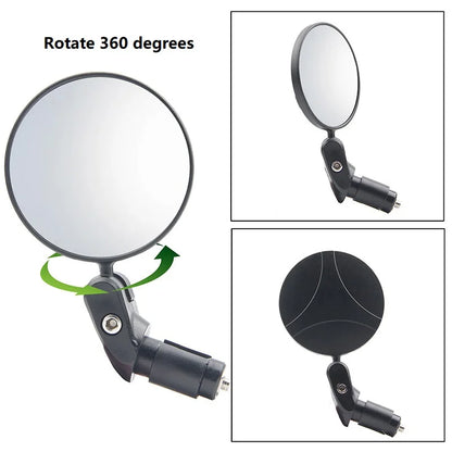 Universal Bicycle Rearview Mirror – 1/2PCS Adjustable Wide-Angle Handlebar Mirror for MTB and Road Bike Accessories