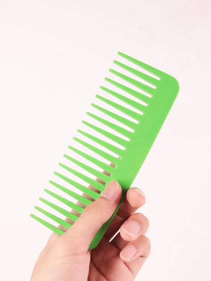 Thick Plastic Heat-Resistant Salon Comb – Anti-Static Long & Wide Tooth Comb for Real Hair Wigs