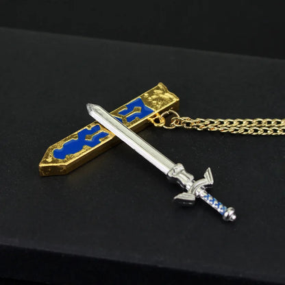 The Legend of Zelda Skyward Sword Necklace – Game Fan Keychain Pendant Jewelry for Men, Gaming Accessories & Collectors