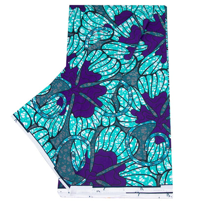 African Nigerian Batik Wax Print Fabric - High Quality Polyester Ankara Sewing Cloth A-7