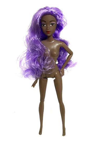 Adollya 32cm 1/6 African Doll — 10-Joint Movable Black American BJD Doll with Makeup, Toy for Girls & Kids Gifts