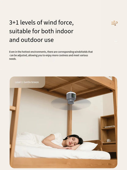 12000mAh Portable Ceiling & Camping Fan – Outdoor Tent Air Circulator and Cooling Ventilator