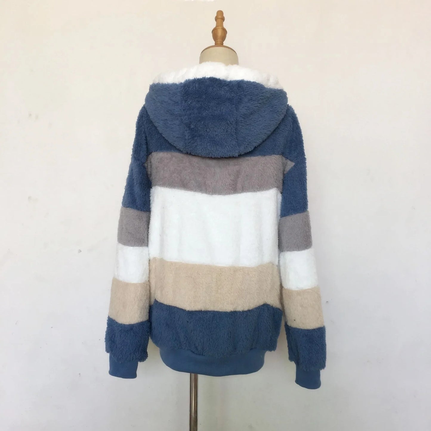 Oversized Jacket for Women – 2023 Autumn Winter Warm Plush Hooded Coat, Loose Fit Streetwear with Pockets