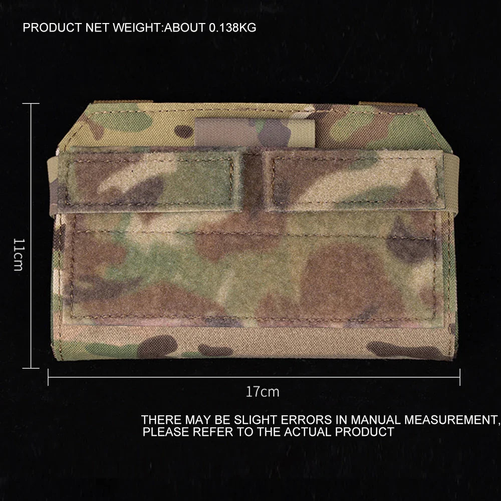 Tactical Admin Phone Pouch MOLLE – Military Hunting Vest Front Panel Map Holder & Utility Carrier Bag for Outdoor Navigation