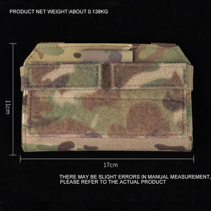 Tactical Admin Phone Pouch MOLLE – Military Hunting Vest Front Panel Map Holder & Utility Carrier Bag for Outdoor Navigation