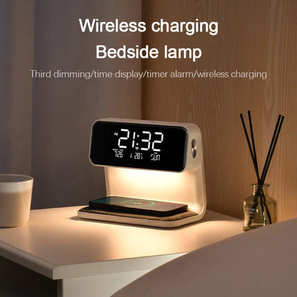 ABS Bedside Lamp Clock - USB Plug-In Bedroom & Office Decorative Light for Home and Holiday Atmosphere