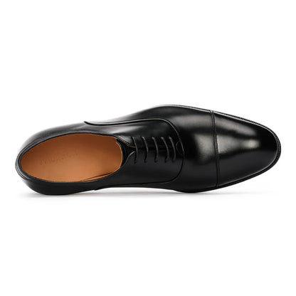 Men’s Handmade Full-Grain Leather Oxford Shoes - Comfortable Classic Business Dress Shoes for Daily Formal Wear