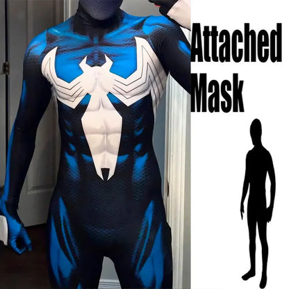 Men’s Spider-Man 2 Venom Cosplay Costume – Adult Zentai Bodysuit for Halloween & Party