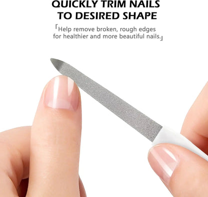 Professional DIY Nail Art Metal File - Double-Sided High-Quality Nail File for Manicure and Pedicure - Essential Beauty Tools