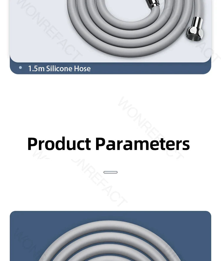Bathroom Silicone Shower Hose — Flexible, Anti-Kink, Explosion-Proof High-Toughness Shower Tube