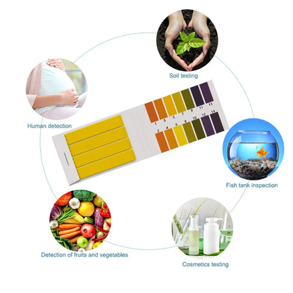 80-800pcs PH Litmus Test Strips — Professional 1-14 Indicator Paper for Water, Cosmetics, Soil Acidity Testing and Measurement