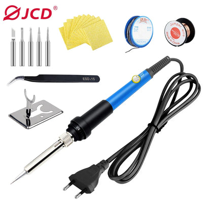 JCD 60W/80W Electric Soldering Iron – Adjustable Temperature with Digital Display for Welding & Repair