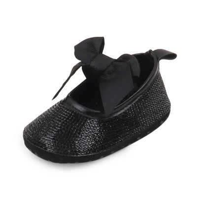 Baby Girls’ Bowknot Shoes - Shiny Diamond Sneakers & Sandals for Newborns and Toddlers