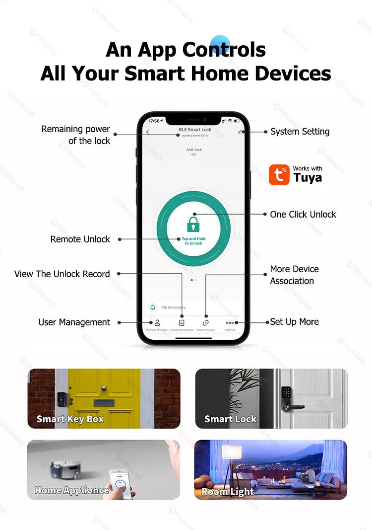 TTlock Smart Key Lock Box – Wireless Digital Code & Bluetooth Key Safe, App-Controlled Electronic Key Box for Home or Host