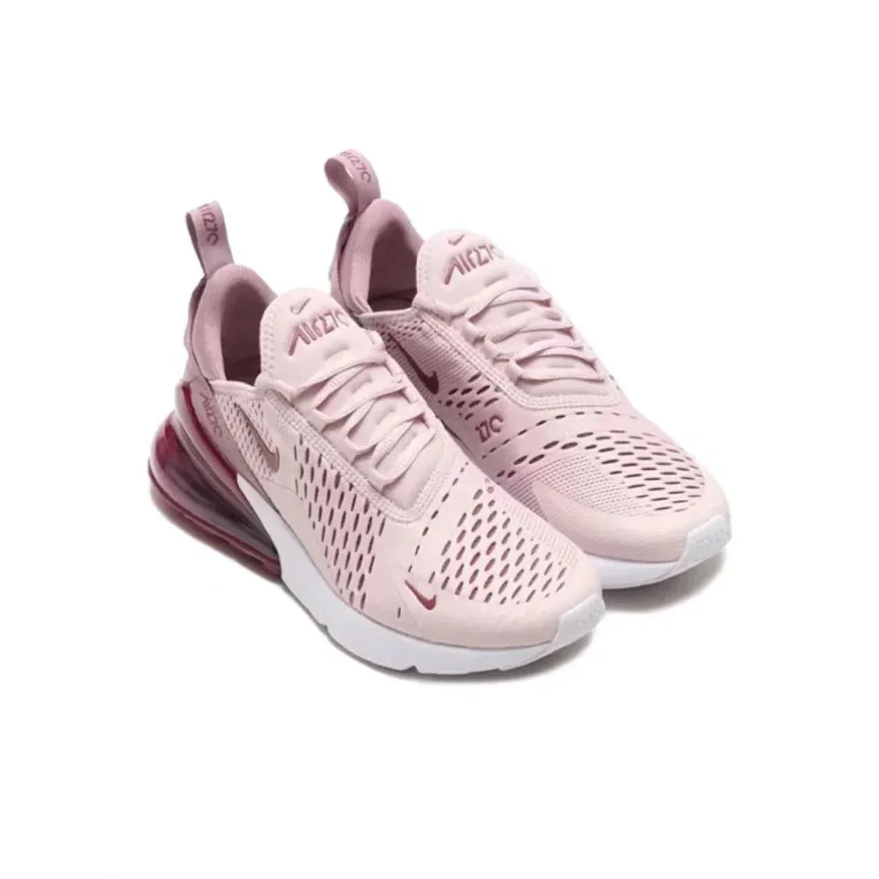 Nike Air Max 270 Running Shoes – Mesh, Shock Absorption, Non-Slip, Abrasion Resistant, Unisex Black & White Low Top