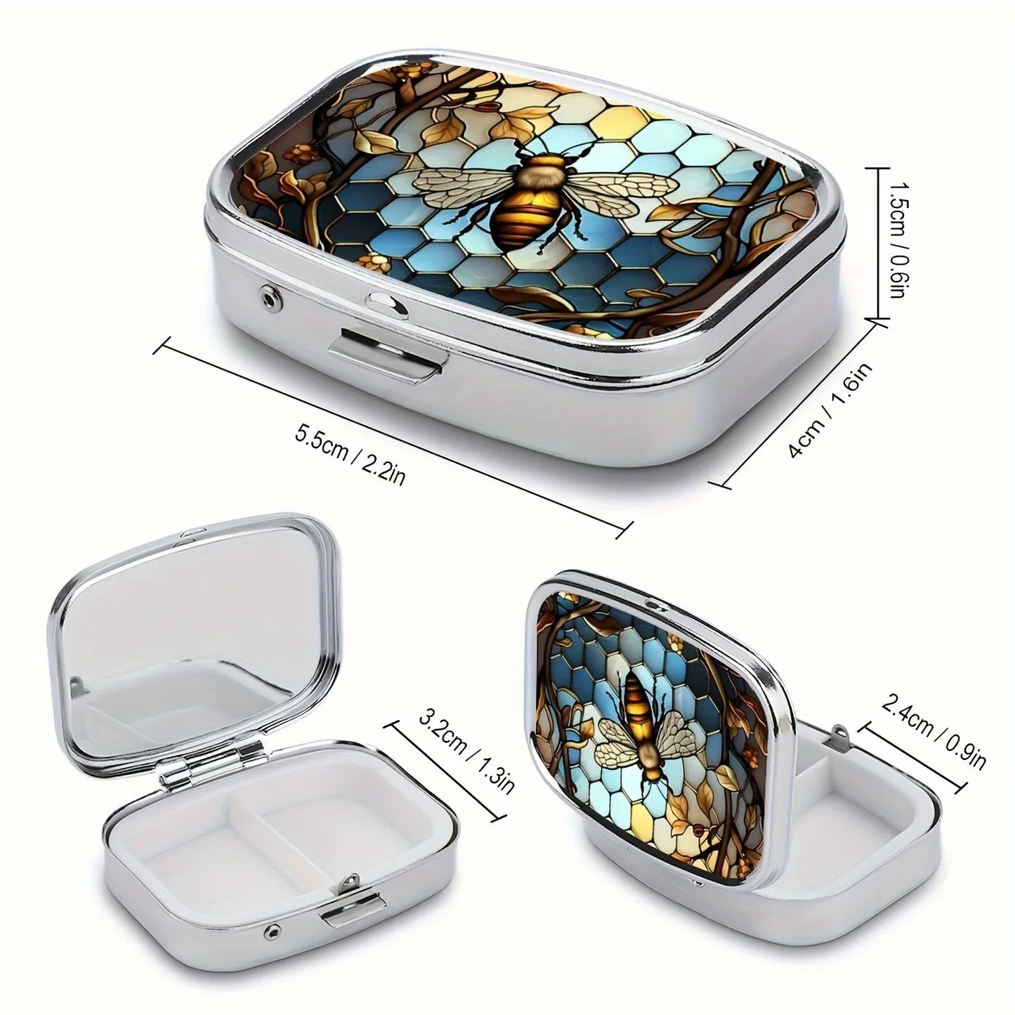 Travel Cases – Lovely Colored Metal Medicine & Jewelry Organizers, Small Iron Pill Container for Household Use