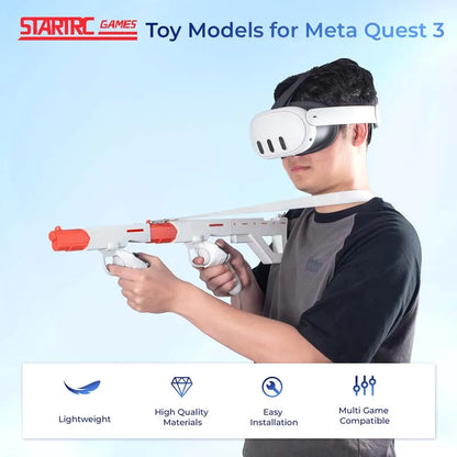 DEVASO Gun Stock Mount for Meta Quest 3/3S VR Headset – Shooter Game Expansion Accessory