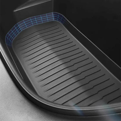 Tesla Model 3/Y Front & Rear Trunk Mats – Upgrade TPE Protective Cargo Liner & Storage Box Floor Pads