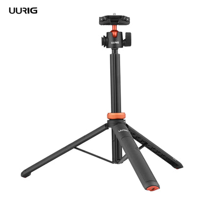 UURIG TP-02/TP-03 Selfie Stick Tripod — Flexible Ball, 130cm Max Height with 1/4'' Screw for Smartphone & Camera Vlogging