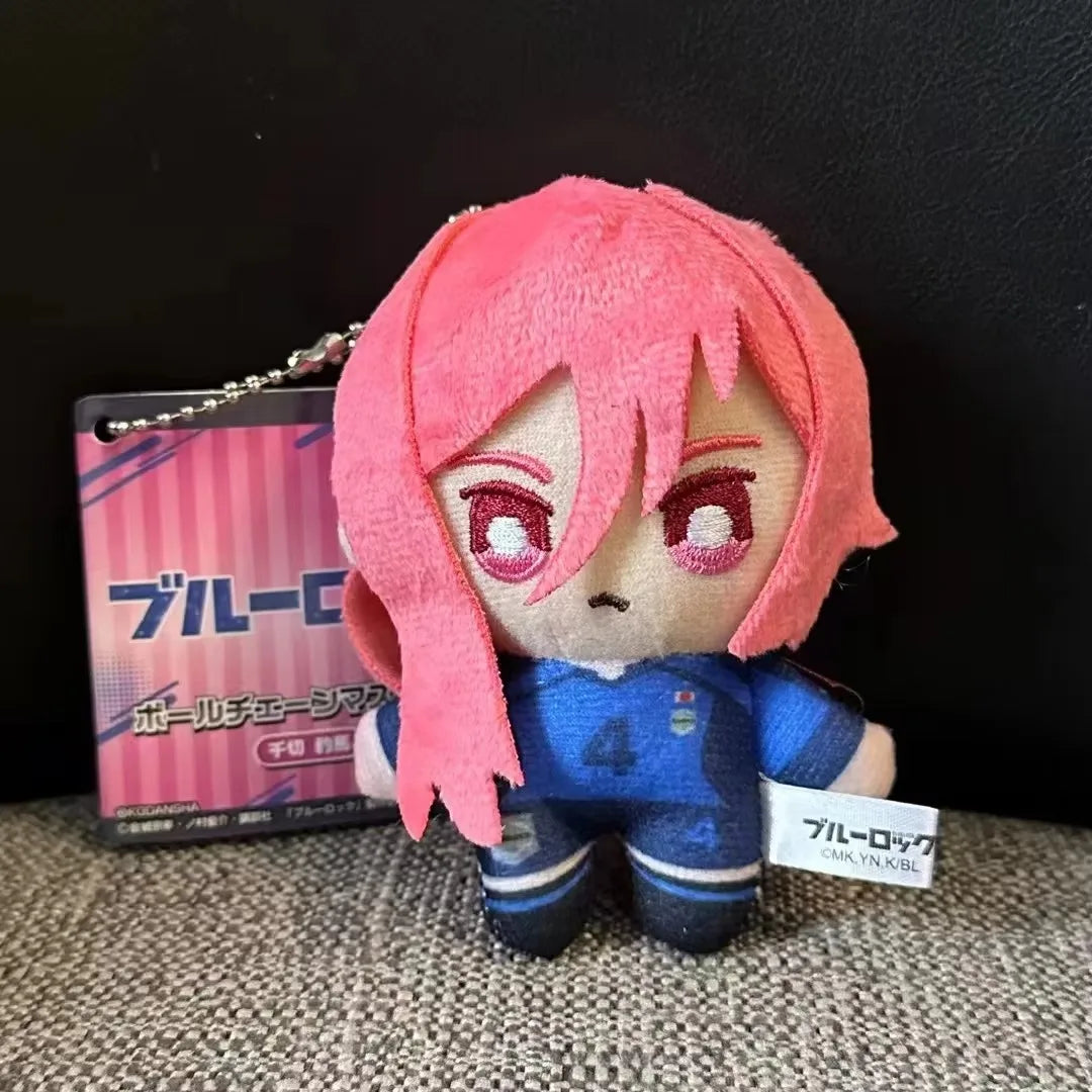 Mini Blue Lock Nagi Plush Keychain – Cute Anime Backpack Charm & Stuffed Doll Gift