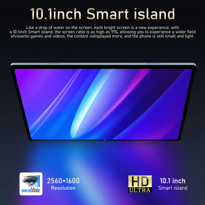 16 Pro 10.1" Android Tablet – HD Display, Android 12, 4G/5G Dual SIM, GPS, 10000mAh for Kids