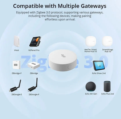 SONOFF SNZB-02P Zigbee Temperature & Humidity Sensor – Smart Home Thermometer, Works with Alexa, Google Home & SmartThings
