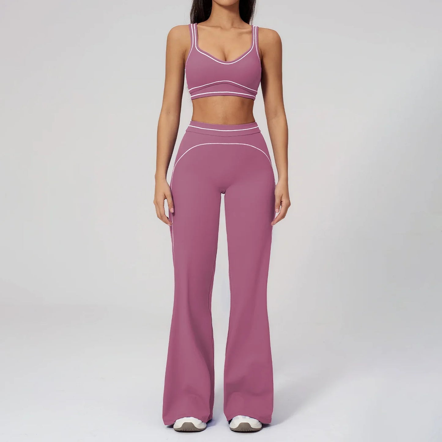 Women’s 2-Piece Fitness Yoga Set, Gym Running Tracksuit, Push-Up Sportswear Leggings, Athletic Workout Outfit