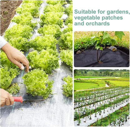 Heavy Duty Weed Barrier Fabric: Woven Control for Outdoor Rubber Floor Mats, Non-Slip Weed Block Ground Cover