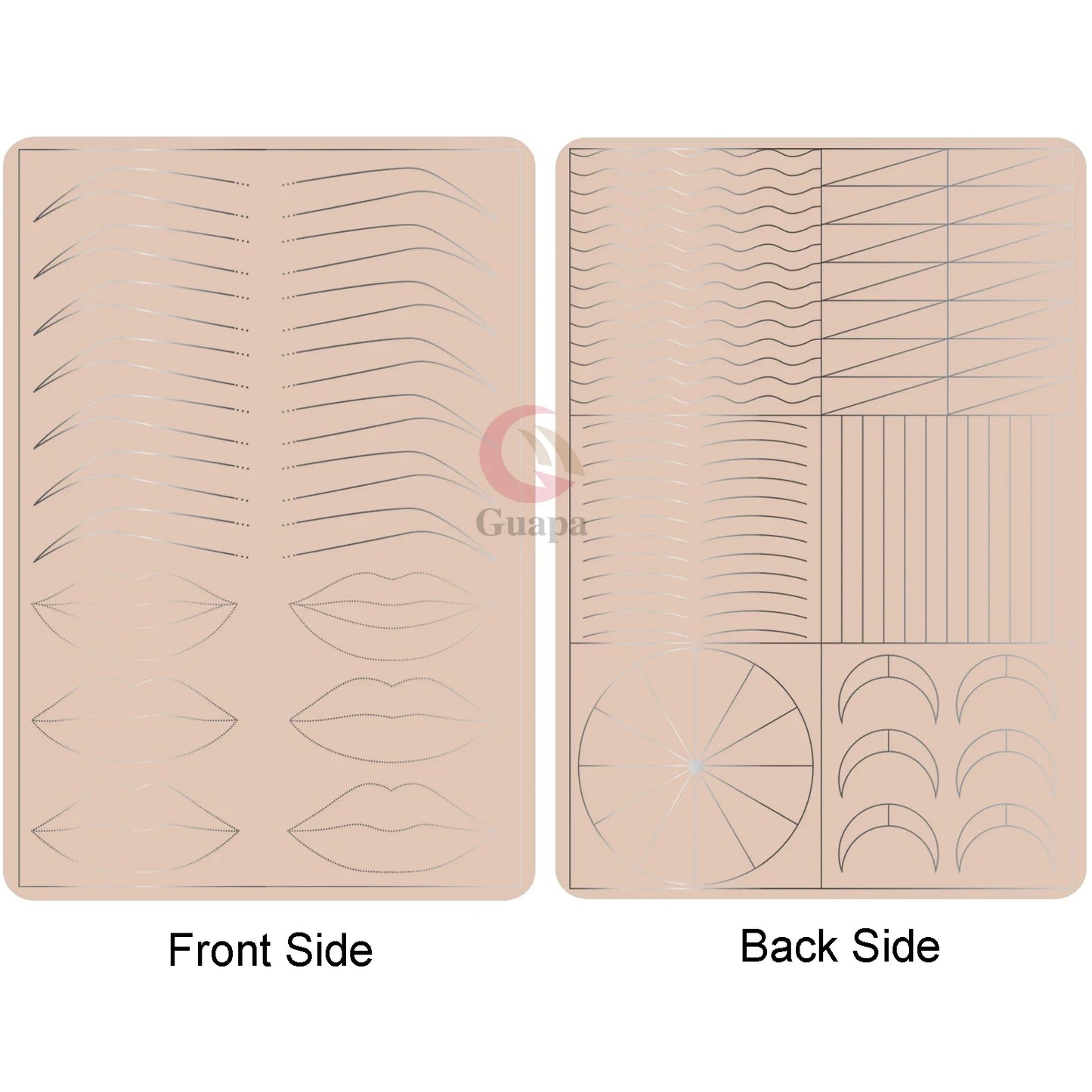 Microblading Practice Skin Sheets — Eyebrow Segment Tip Joint Texture for Semi-Permanent Makeup Training