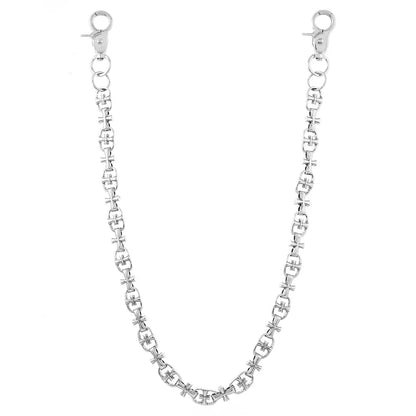 Harajuku Denim Hip Hop Chain - Personalized Punk Double-Layer Waist Chain for Unisex Streetwear
