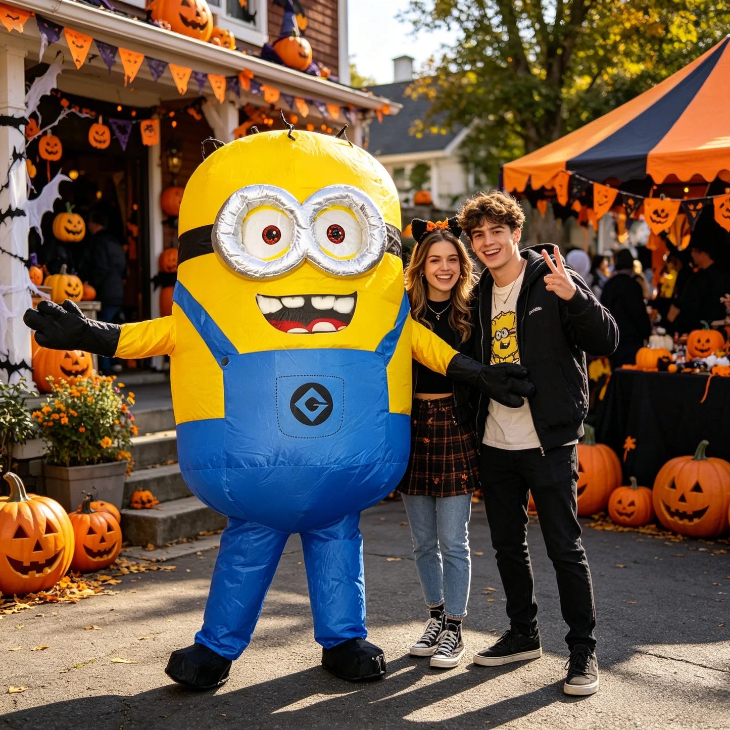 Inflatable Robot Costume - Adult Cartoon Mascot Cosplay Outfit for Halloween, Parties & Events