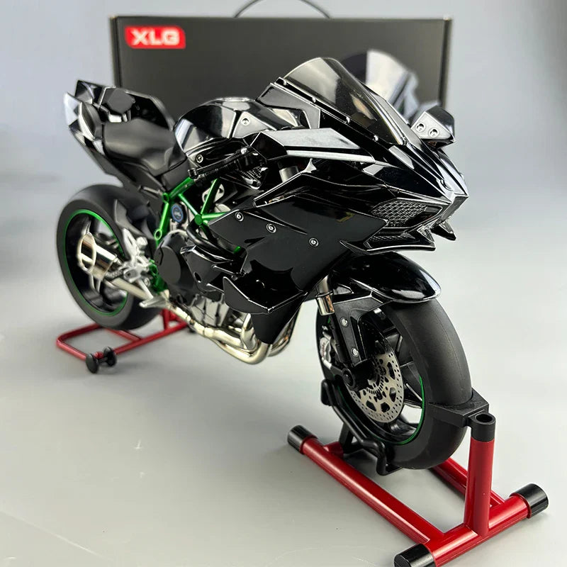 1:6 Kawasaki Ninja 500 H2R Motorcycle Model — Racing Simulation with Sound & Light, Fast & Furious Collectible Toy Gift