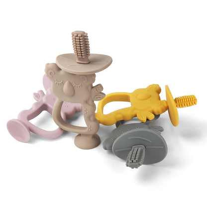 Baby Silicone Training Toothbrush: BPA-Free Koala Design - Safe Teether Chew Toy for Infants, Toddler Teething Ring Accessory