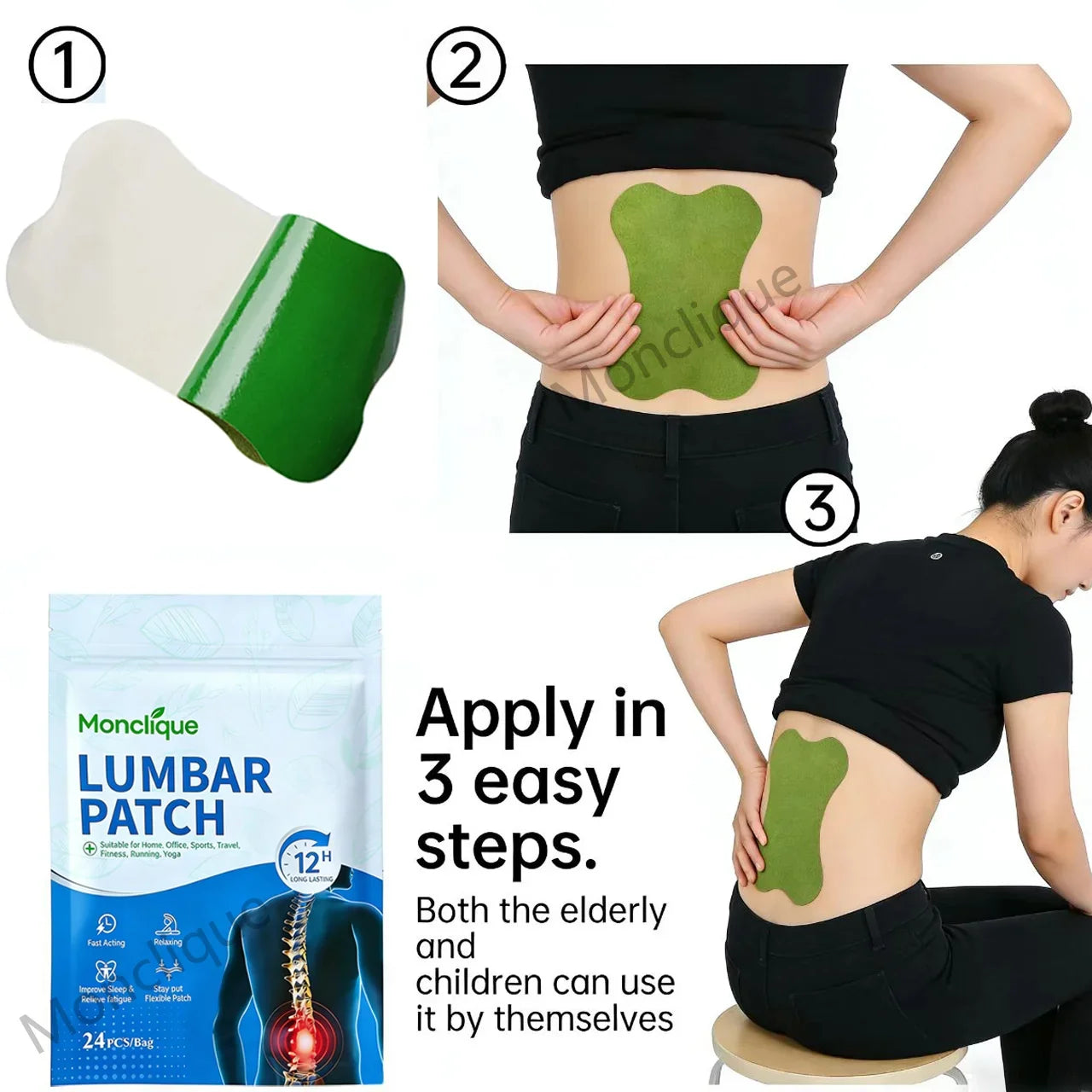 Lumbar Massage Patches - Moxibustion Hot Compress Stickers for Waist Relaxation & Muscle Comfort