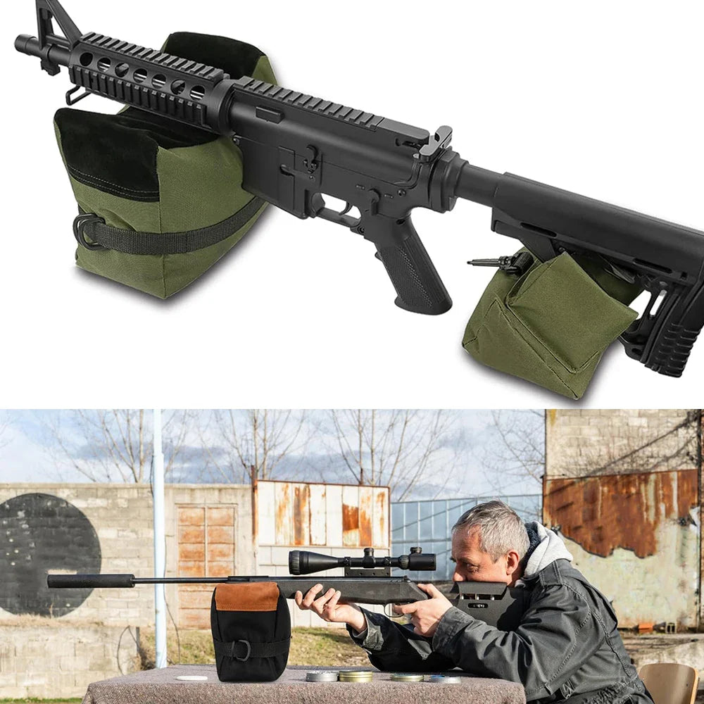 Outdoor Tactical Rifle Rest Sandbag Stand Bag – Hunting Shooting Bench Support Gun Holder for Target Sports (Unfilled)