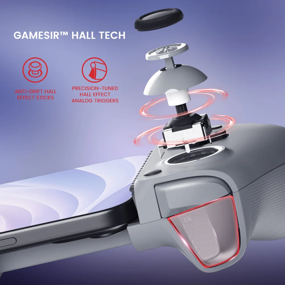 GameSir G8 Galileo Gamepad Controller – Hall Effect Joystick for iPhone 15 & Android Mobile Cloud Gaming